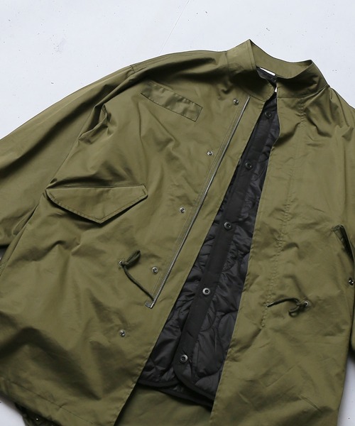 SPINNS（スピンズ）の「ビッグシルエット キルティングライナージャケット（ミリタリージャケット・メンズ・ブラック/カーキ・ONESIZE）」の16枚目の写真