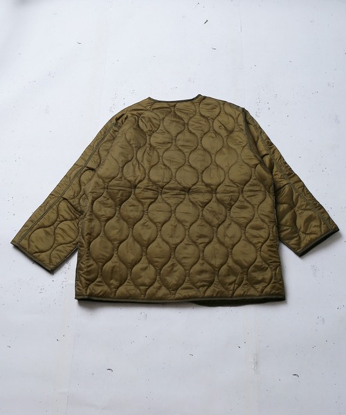 SPINNS（スピンズ）の「ビッグシルエット キルティングライナージャケット（ミリタリージャケット・メンズ・ブラック/カーキ・ONESIZE）」の20枚目の写真