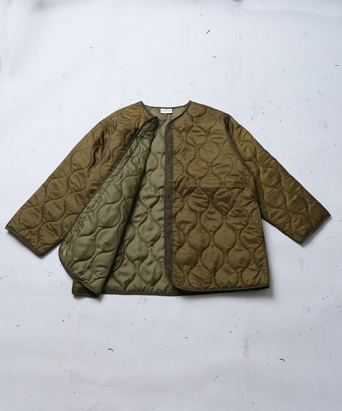 SPINNS（スピンズ）の「ビッグシルエット キルティングライナージャケット（ミリタリージャケット・メンズ・ブラック/カーキ・ONESIZE）」の19枚目の写真