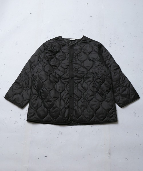 SPINNS（スピンズ）の「ビッグシルエット キルティングライナージャケット（ミリタリージャケット・メンズ・ブラック/カーキ・ONESIZE）」の17枚目の写真