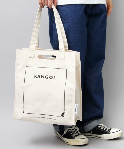 KANGOL（カンゴール）の「16オンス ヘビーキャンバス トートバッグ（トートバッグ・メンズ・ホワイト/ホワイト系その他・FREE）」の2枚目の写真