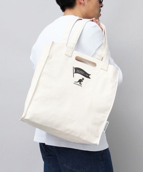 KANGOL（カンゴール）の「16オンス ヘビーキャンバス トートバッグ（トートバッグ・メンズ・ホワイト/ホワイト系その他・FREE）」の4枚目の写真