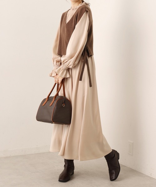 one after another NICE CLAUP(ワンアフターアナザーナイスクラップ)の「【WEB限定】ベストセットロングワンピース(ワンピース・レディース・アイボリー/ホワイト系その他/ブラウン・FREE)」の10枚目の写真