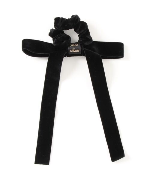 BLUEEAST（ブルーイースト）の「ロングベロアリボンシュシュ（シュシュ・レディース・ブラウン/カーキ/ブラック/ピンク/ネイビー/グレー・FREE）」の7枚目の写真