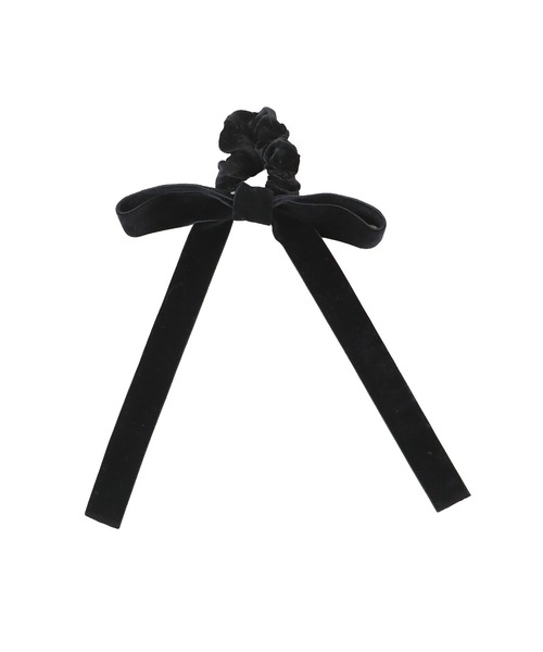 BLUEEAST（ブルーイースト）の「ロングベロアリボンシュシュ（シュシュ・レディース・ブラウン/カーキ/ブラック/ピンク/ネイビー/グレー・FREE）」の9枚目の写真