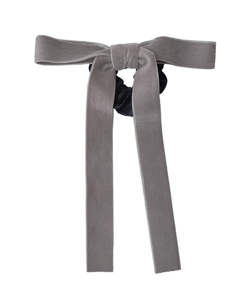 BLUEEAST（ブルーイースト）の「ロングベロアリボンシュシュ（シュシュ・レディース・ブラウン/カーキ/ブラック/ピンク/ネイビー/グレー・FREE）」の16枚目の写真