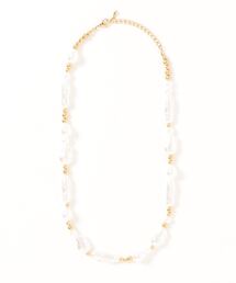 LOWRYS FARM | ステンレス＊パールネックレス　260461(ネックレス)