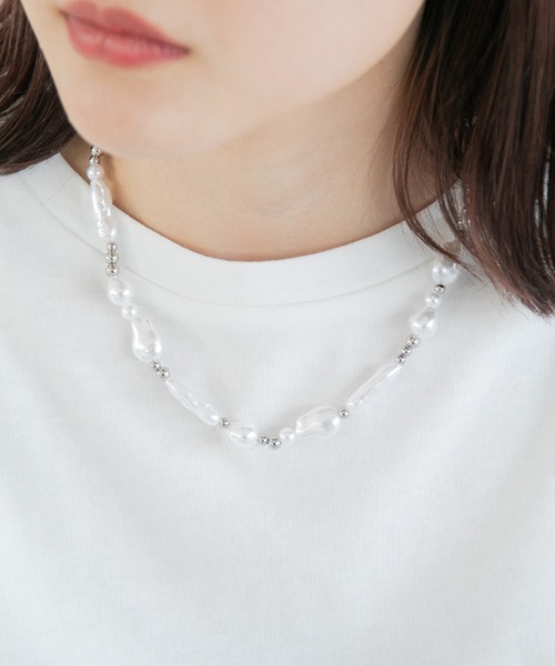 LOWRYS FARM(ローリーズファーム)の「ステンレス*パールネックレス 260461(ネックレス・レディース・シルバー/ゴールド・FREE)」の2枚目の写真