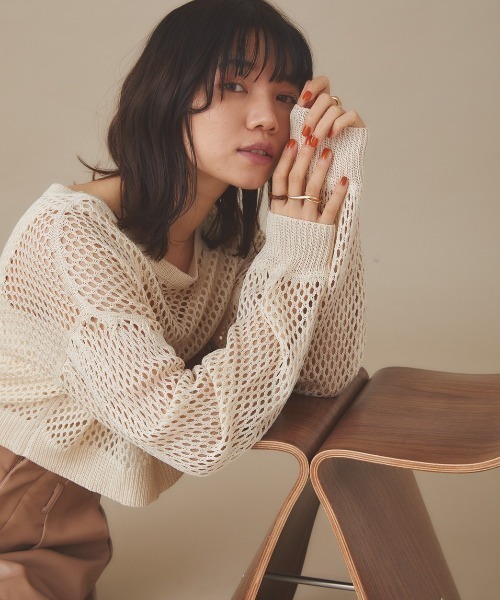 moi tytto（モイテュット）の「かぎ編みリバーシブルカーディガン（カーディガン/ボレロ・レディース・ベージュ/ブラウン/ナチュラル・FREE）」の20枚目の写真