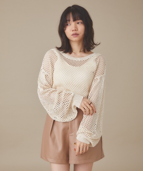 moi tytto（モイテュット）の「かぎ編みリバーシブルカーディガン（カーディガン/ボレロ・レディース・ベージュ/ブラウン/ナチュラル・FREE）」の13枚目の写真