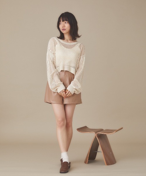 moi tytto（モイテュット）の「かぎ編みリバーシブルカーディガン（カーディガン/ボレロ・レディース・ベージュ/ブラウン/ナチュラル・FREE）」の15枚目の写真