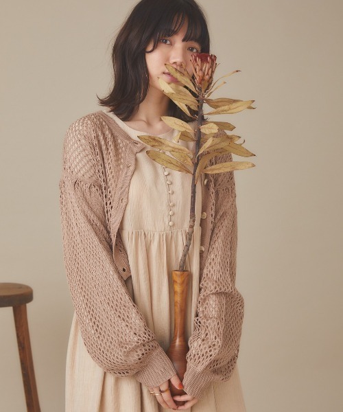 moi tytto（モイテュット）の「かぎ編みリバーシブルカーディガン（カーディガン/ボレロ・レディース・ベージュ/ブラウン/ナチュラル・FREE）」の9枚目の写真