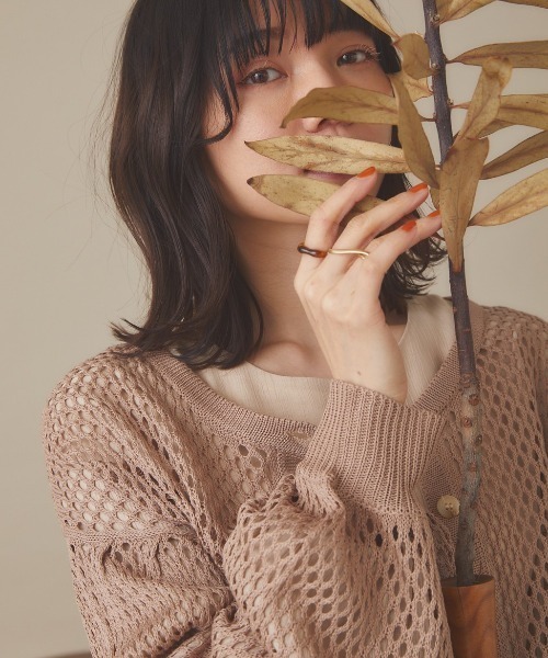 moi tytto（モイテュット）の「かぎ編みリバーシブルカーディガン（カーディガン/ボレロ・レディース・ベージュ/ブラウン/ナチュラル・FREE）」の11枚目の写真