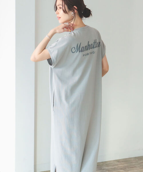 B:MING by BEAMS(ビーミングバイビームス)の「Manhattan Portage × B:MING by BEAMS / 別注 プリント ワンピース 22SS(ワンピース・レディース・ライトグレー/ブラック/ダークブラウン・SMALL/MEDIUM)」の2枚目の写真