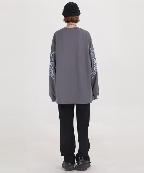 14SS アンダーカバー　希少Ｌ　ジザメリ　 Tシャツ　長袖　ロンT　パンク Ressaca（レサーカ）の「オーバーサイズ アメカジ ロックバンド