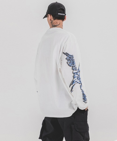 オーバーサイズ アメカジ ロックバンドプリントロンT（Tシャツ