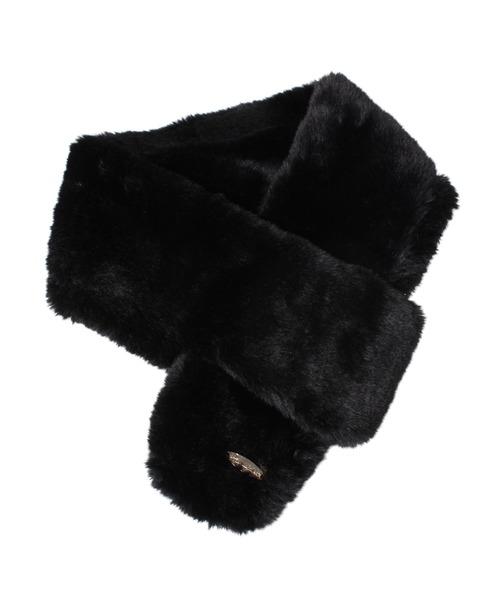 14+（イチヨンプラス）の「ファーティペット（マフラー・レディース・ブラック/オフホワイト/モカ・FREE）」の5枚目の写真