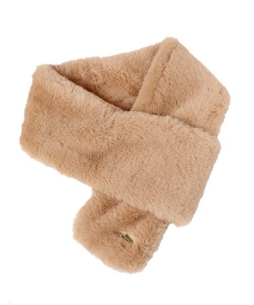 14+（イチヨンプラス）の「ファーティペット（マフラー・レディース・ブラック/オフホワイト/モカ・FREE）」の6枚目の写真