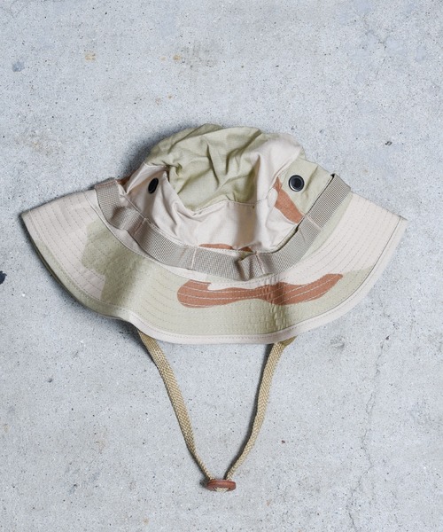 CALIFORNIA OUTFITTERS（カリフォルニア アウトフィッターズ）の「【1977】 USタイプ ジャングル(ブーニー)ハット（ハット・レディース・ブラック/ベージュ/グレー/オリーブ/カーキ/モスグリーン/カモフラージュ/アーミー/ライトベージュ/グレイッシュベージュ・ONE SIZE）」の5枚目の写真
