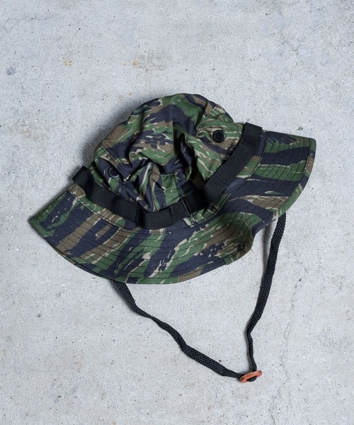 CALIFORNIA OUTFITTERS（カリフォルニア アウトフィッターズ）の「【1977】 USタイプ ジャングル(ブーニー)ハット（ハット・レディース・ブラック/ベージュ/グレー/オリーブ/カーキ/モスグリーン/カモフラージュ/アーミー/ライトベージュ/グレイッシュベージュ・ONE SIZE）」の8枚目の写真