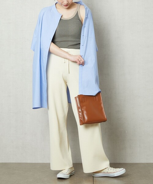 FREAK'S STORE（フリークスストア）の「▽【WEB限定】細ピッチボーダータンクトップ（タンクトップ・レディース・ストライプ/ブラウン/ピンク/レッド/イエロー/グリーン/サックスブルー/パープル・ﾌﾘ-）」の22枚目の写真