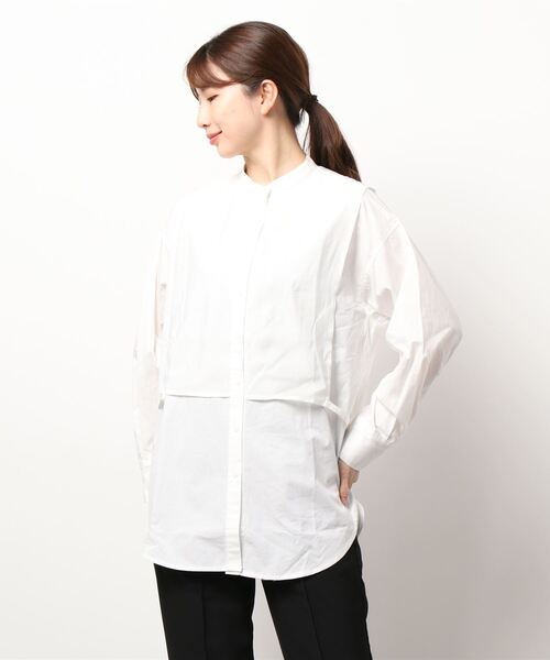 JUGLANS(ユグランス)の「☆ ブロード×ポプリン ドッキングシャツ 30396A132(シャツ/ブラウス・レディース・ブラック/グリーン/ホワイト・FREE)」の8枚目の写真