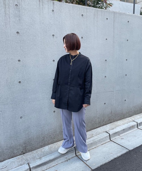 JUGLANS(ユグランス)の「☆ ブロード×ポプリン ドッキングシャツ 30396A132(シャツ/ブラウス・レディース・ブラック/グリーン/ホワイト・FREE)」の21枚目の写真