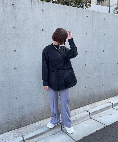 JUGLANS(ユグランス)の「☆ ブロード×ポプリン ドッキングシャツ 30396A132(シャツ/ブラウス・レディース・ブラック/グリーン/ホワイト・FREE)」の20枚目の写真