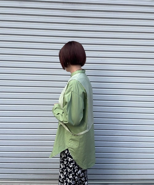 JUGLANS(ユグランス)の「☆ ブロード×ポプリン ドッキングシャツ 30396A132(シャツ/ブラウス・レディース・ブラック/グリーン/ホワイト・FREE)」の18枚目の写真