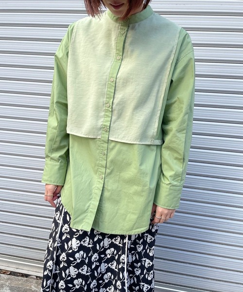 JUGLANS(ユグランス)の「☆ ブロード×ポプリン ドッキングシャツ 30396A132(シャツ/ブラウス・レディース・ブラック/グリーン/ホワイト・FREE)」の16枚目の写真