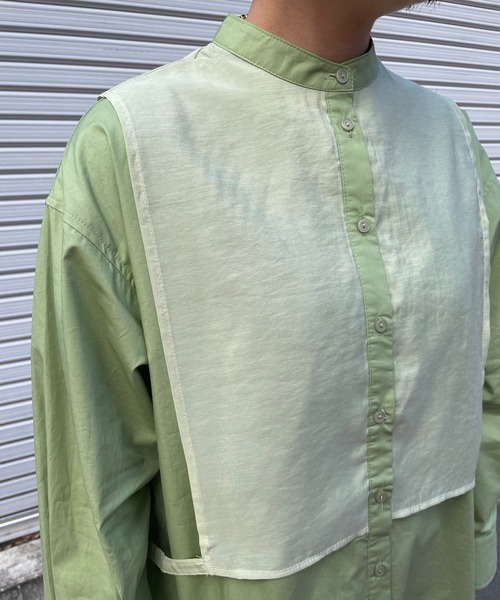 JUGLANS(ユグランス)の「☆ ブロード×ポプリン ドッキングシャツ 30396A132(シャツ/ブラウス・レディース・ブラック/グリーン/ホワイト・FREE)」の14枚目の写真