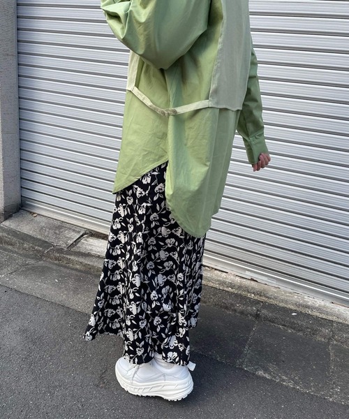 JUGLANS(ユグランス)の「☆ ブロード×ポプリン ドッキングシャツ 30396A132(シャツ/ブラウス・レディース・ブラック/グリーン/ホワイト・FREE)」の11枚目の写真