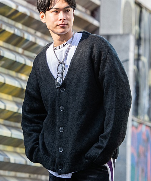 『CavariA/キャバリア』モヘアタッチVネックビッグカーディガン（カーディガン/ボレロ）｜SILVER BULLET（シルバーバレット） 5,013円
