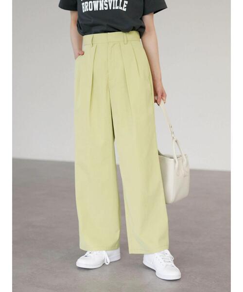 Green　Parks（グリーンパークス）の「タックセミワイドパンツ（その他パンツ・レディース・オレンジ/イエロー/ブルーグリーン・M/L）」の5枚目の写真