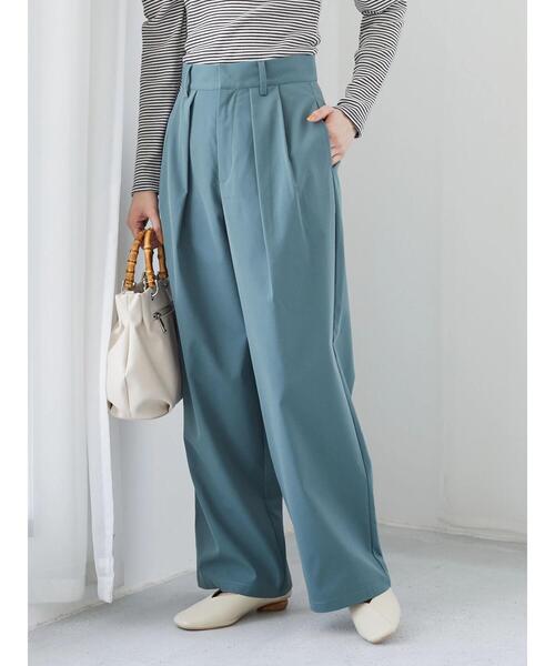 Green　Parks（グリーンパークス）の「タックセミワイドパンツ（その他パンツ・レディース・オレンジ/イエロー/ブルーグリーン・M/L）」の6枚目の写真