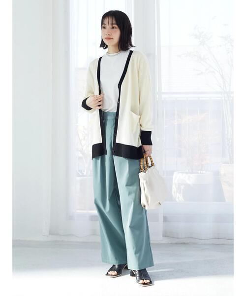 Green　Parks（グリーンパークス）の「タックセミワイドパンツ（その他パンツ・レディース・オレンジ/イエロー/ブルーグリーン・M/L）」の12枚目の写真