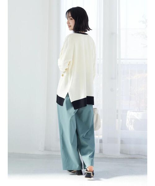 Green　Parks（グリーンパークス）の「タックセミワイドパンツ（その他パンツ・レディース・オレンジ/イエロー/ブルーグリーン・M/L）」の13枚目の写真