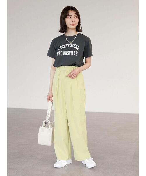 Green　Parks（グリーンパークス）の「タックセミワイドパンツ（その他パンツ・レディース・オレンジ/イエロー/ブルーグリーン・M/L）」の14枚目の写真