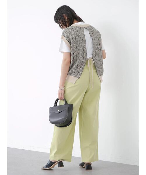 Green　Parks（グリーンパークス）の「タックセミワイドパンツ（その他パンツ・レディース・オレンジ/イエロー/ブルーグリーン・M/L）」の19枚目の写真