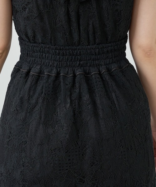 natural couture（ナチュラルクチュール）の「【セットアップ着用可・WEB限定】大人レディ感溢れる　カラーレースハギスカート（スカート・レディース・ブラック/オフホワイト/ブルー・FREE）」の5枚目の写真