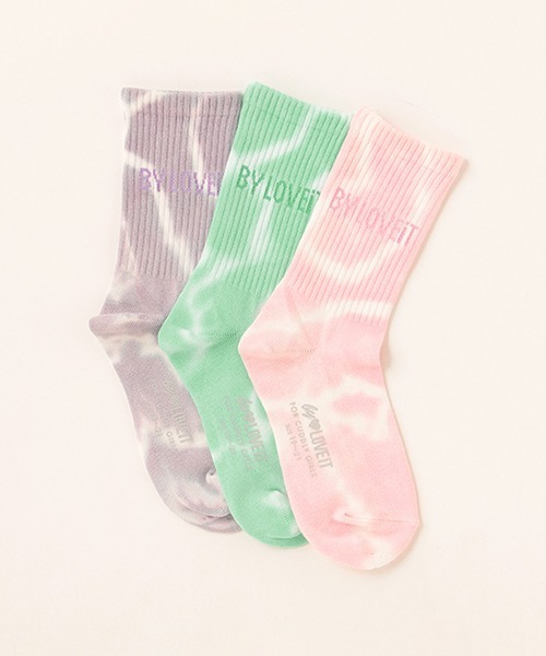 by LOVEiT（バイラビット）の「タイダイソックス【日本製】（ソックス/靴下・キッズ・ピンク/ラベンダー/エメラルド・L/M）」の7枚目の写真