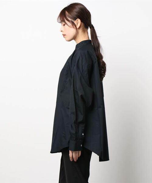 ARCHIVER（アーカイバ）の「【Ir】ブロードルーズフィットバンドカラーシャツ（シャツ/ブラウス・レディース・ホワイト/ブラック/サックスブルー/グリーン/グレイッシュベージュ/イエロー系その他/ホワイト系その他/パープル系その他/ブルー系その他・MEDIUM/X-LARGE/LARGE）」の10枚目の写真