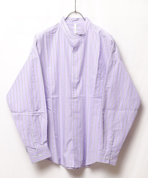 ARCHIVER（アーカイバ）の「【Ir】ブロードルーズフィットバンドカラーシャツ（シャツ/ブラウス・レディース・ホワイト/ブラック/サックスブルー/グリーン/グレイッシュベージュ/イエロー系その他/ホワイト系その他/パープル系その他/ブルー系その他・MEDIUM/X-LARGE/LARGE）」の8枚目の写真