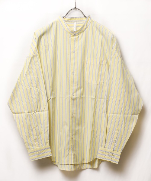 ARCHIVER（アーカイバ）の「【Ir】ブロードルーズフィットバンドカラーシャツ（シャツ/ブラウス・レディース・ホワイト/ブラック/サックスブルー/グリーン/グレイッシュベージュ/イエロー系その他/ホワイト系その他/パープル系その他/ブルー系その他・MEDIUM/X-LARGE/LARGE）」の9枚目の写真