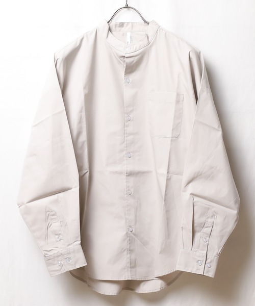 ARCHIVER（アーカイバ）の「【Ir】ブロードルーズフィットバンドカラーシャツ（シャツ/ブラウス・レディース・ホワイト/ブラック/サックスブルー/グリーン/グレイッシュベージュ/イエロー系その他/ホワイト系その他/パープル系その他/ブルー系その他・MEDIUM/X-LARGE/LARGE）」の4枚目の写真