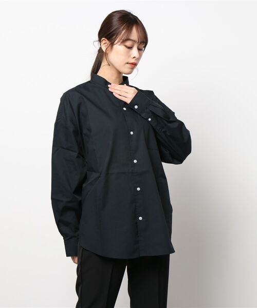 ARCHIVER（アーカイバ）の「【Ir】ブロードルーズフィットバンドカラーシャツ（シャツ/ブラウス・レディース・ホワイト/ブラック/サックスブルー/グリーン/グレイッシュベージュ/イエロー系その他/ホワイト系その他/パープル系その他/ブルー系その他・MEDIUM/X-LARGE/LARGE）」の17枚目の写真