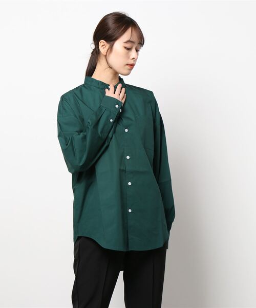 ARCHIVER（アーカイバ）の「【Ir】ブロードルーズフィットバンドカラーシャツ（シャツ/ブラウス・レディース・ホワイト/ブラック/サックスブルー/グリーン/グレイッシュベージュ/イエロー系その他/ホワイト系その他/パープル系その他/ブルー系その他・MEDIUM/X-LARGE/LARGE）」の19枚目の写真