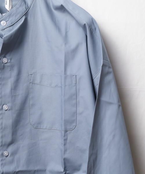 ARCHIVER（アーカイバ）の「【Ir】ブロードルーズフィットバンドカラーシャツ（シャツ/ブラウス・レディース・ホワイト/ブラック/サックスブルー/グリーン/グレイッシュベージュ/イエロー系その他/ホワイト系その他/パープル系その他/ブルー系その他・MEDIUM/X-LARGE/LARGE）」の13枚目の写真