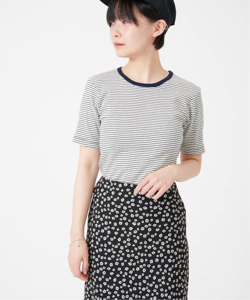 U by SPICK&SPAN(ユーバイスピックアンドスパン)の「【MILLER/ミラー】クルーネック Tee◆(Tシャツ/カットソー・レディース・ネイビー/ピンク/イエロー・FREE)」の9枚目の写真