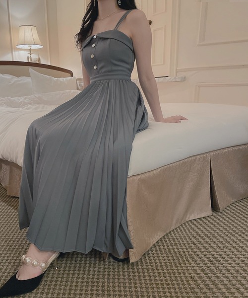 ANDGEEBEE（アンジービー）の「プリーツキャミワンピ（ワンピース・レディース・ブルー/アイボリー・MEDIUM）」の13枚目の写真